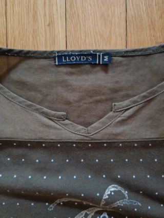 Camiseta Lloyd's verde estampada de mujer