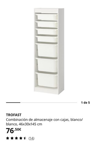 Estantería Ikea con 6 cajones rosas