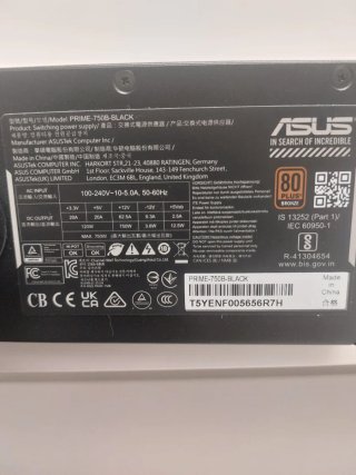 Alimentatore ASUS PRIME 750W Bronze