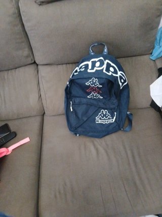 Mochila Kappa Azul y Blanca