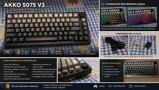 Akko 5075 V3 Teclado Mecánico RGB Hot-Swap
