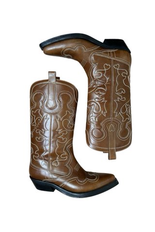Stivali Ganni Western Marrone Tg 39