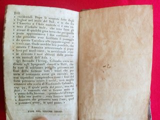 Libro antiguo  Irving Colón 1a Ed Italiana 1829