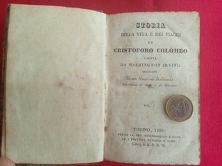 Libro antiguo  Irving Colón 1a Ed Italiana 1829