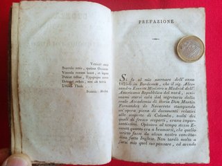 Libro antiguo  Irving Colón 1a Ed Italiana 1829