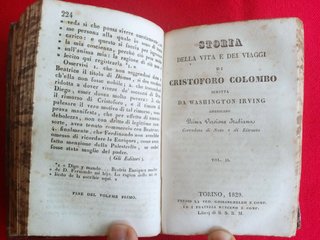 Libro antiguo  Irving Colón 1a Ed Italiana 1829