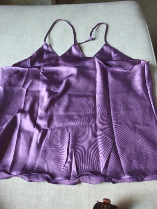 Pijama de satén morado