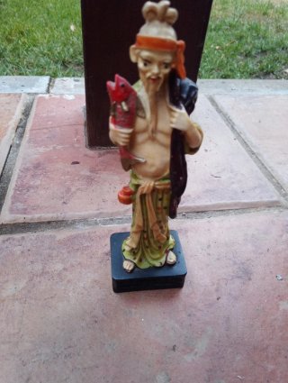 Figura Sabio Chino Vintage Buena Fortuna