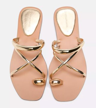 Sandalias Stradivarius doradas talla 39
