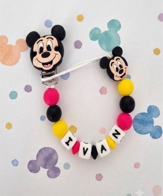 Chupetero Mickey Mouse personalizado