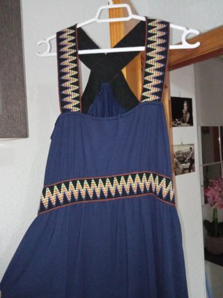 Mono largo azul