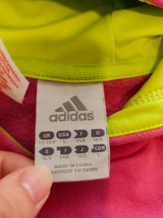 Sudadera Adidas Rosa con Capucha y Bolsillo