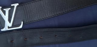 Cintura Louis Vuitton Nero Fibbia LV