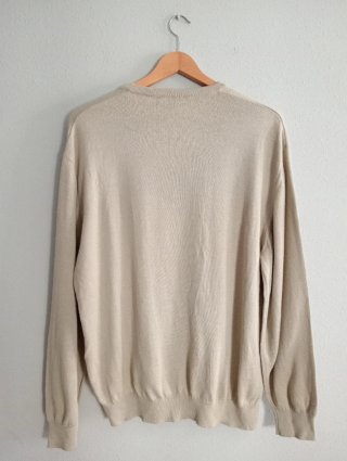 Jersey Burberry Beige Talla 7 XL Hombre Vintage