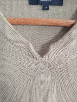 Jersey Burberry Beige Talla 7 XL Hombre Vintage