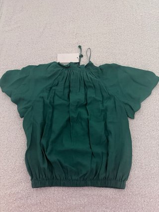 Blusa Zara verde tam M