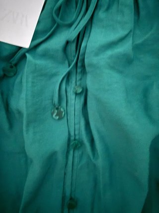Blusa Zara verde tam M