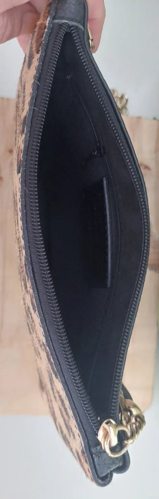 Bolso de piel estampado leopardo El Corte Inglés