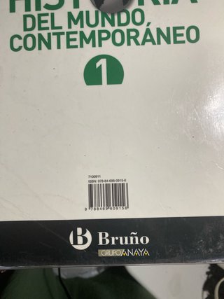 Historia del mundo contemporáneo.