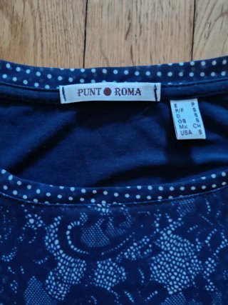 Camiseta Punto Roma estampada manga tres cuartos