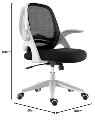 Silla de escritorio con reposa brazos abatibles
