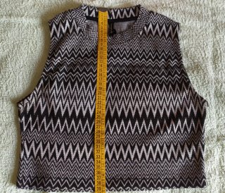 Camiseta sin mangas Stradivarius Zigzag XS