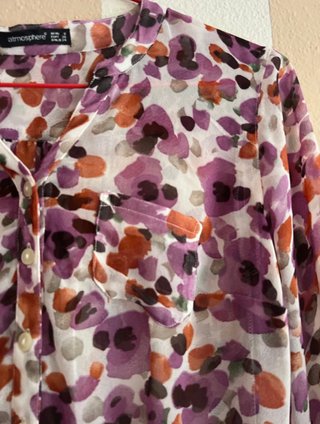 Blusa floral manga larga
