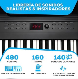 Teclado Alesis 88 Teclas con Accesorios