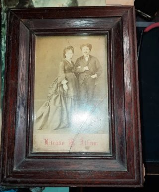 Antico Ritratto Fotografico Coppia