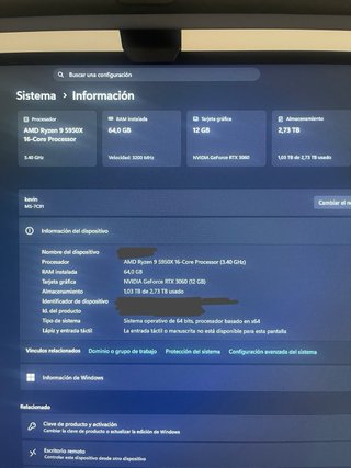 PC Gaming: Ryzen 9 5950X, 64GB RAM, RTX 3060 12GB
