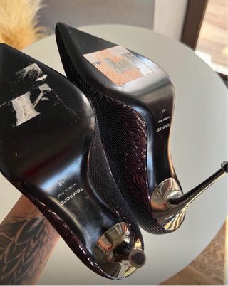 Tom Ford Décolleté Viola/Argento