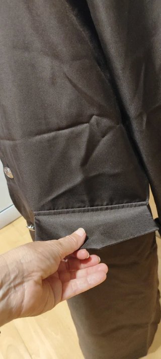 Gabardina Larga Marrón Satinada Talla L