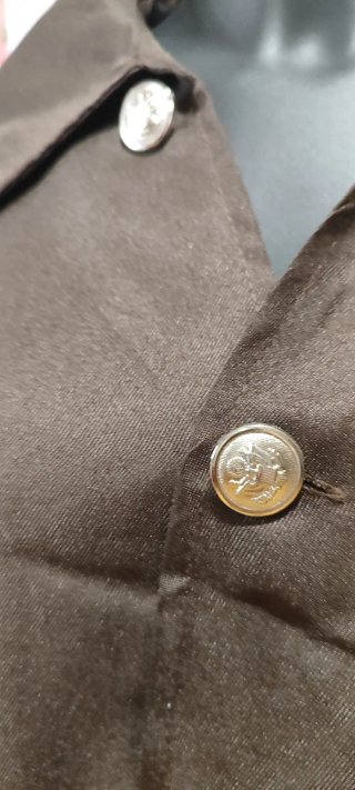 Gabardina Larga Marrón Satinada Talla L