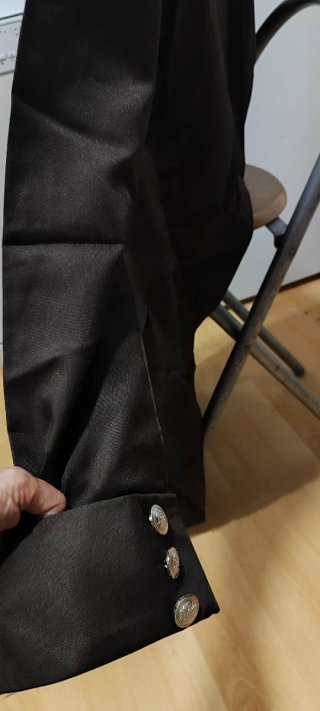 Gabardina Larga Marrón Satinada Talla L