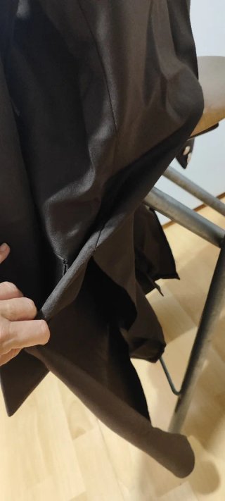 Gabardina Larga Marrón Satinada Talla L