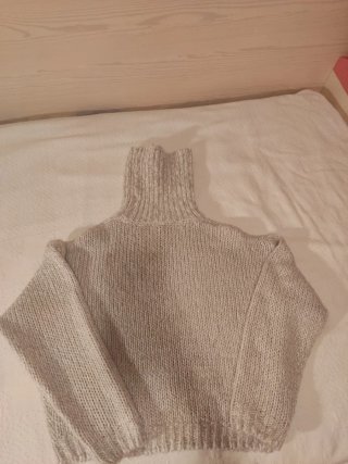 Jersey cuello alto gris talla única