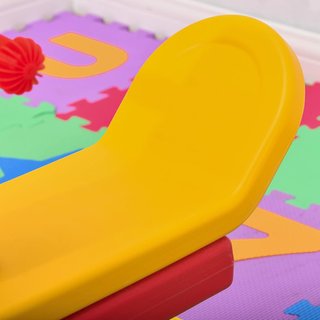 Columpio de Balancín con Manijas Antideslizantes para Niños de 1 a 4 Años, Plástico HDPE No Tóxico, 150X32X60Cm, Multicolor
