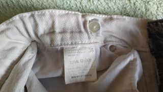 Pantalón vaquero bicolor