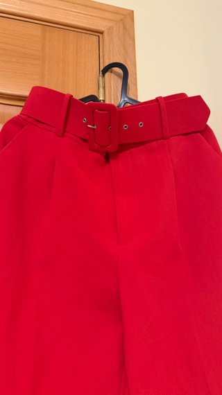 Pantalón Zara Talla S Rojo