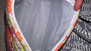 Bolso y neceser de algodón estampado