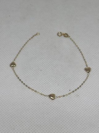 Braccialetto oro 18 kt con cuori