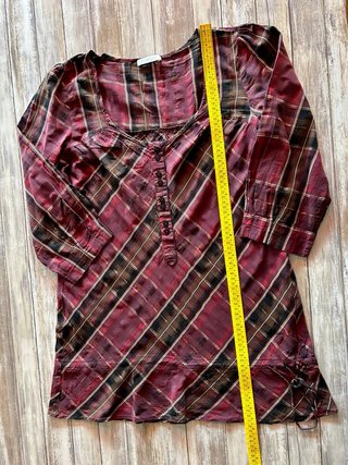 Blusón cuadros marrón-morado Talla L/XL