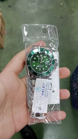 Reloj Halei Verde y Plateado