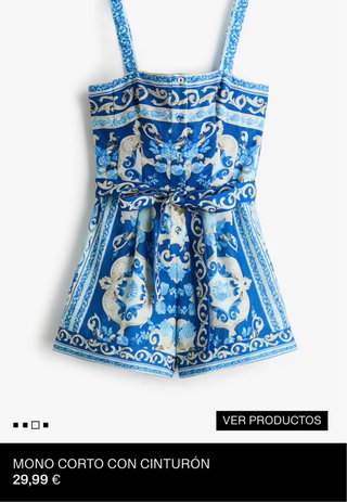 Mono corto H&M estampado azul