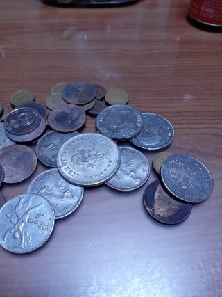 Lott di monete americane e spagnole