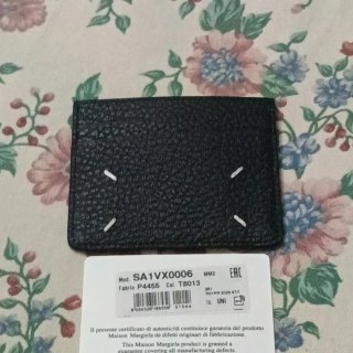 Portafoglio Maison Margiela Pelle Nero Nuovo