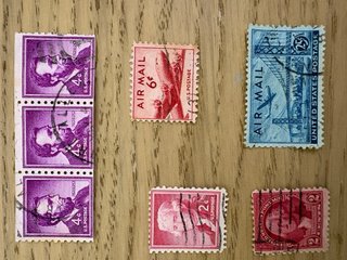 Lote +150 sellos antiguos USA