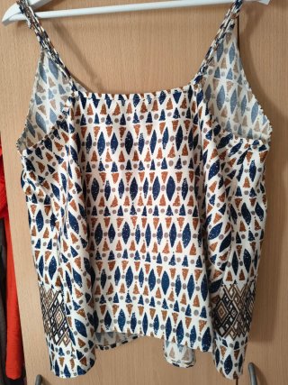 Top tirantes estampado étnico Tan Trend Talla XL