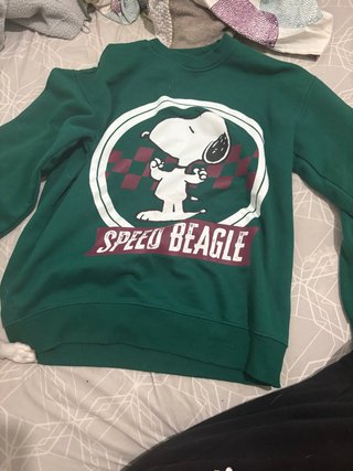 Sudadera Snoopy Verde Speed Beagle