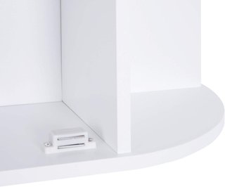 Espejo de Baño Contenedor, Armario de Baño con Espejo, Puerta Central y Estantes de Madera Blanca (66 X 17 X 63 Cm)